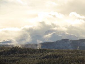 29 blowing snow (Sunrise, Sunset.)