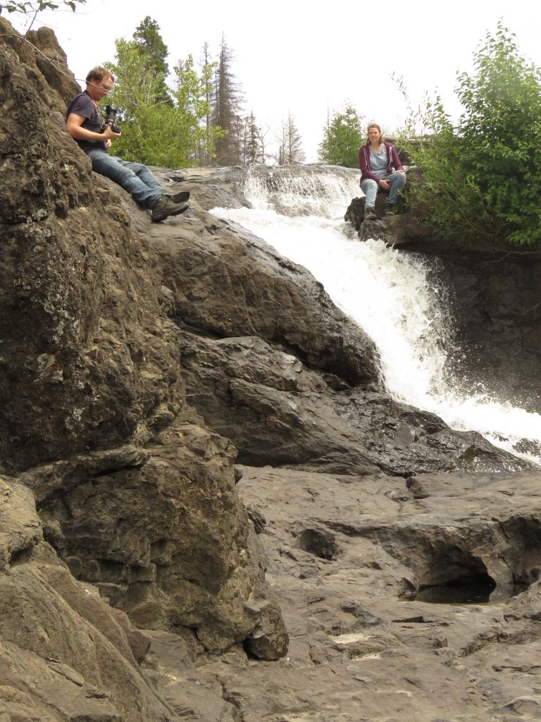 Daniel and Anja on a side creek