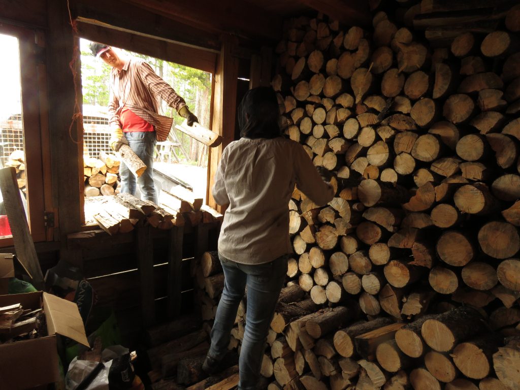 filling the woodshed