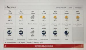 9 forecast (February Cold Snap)
