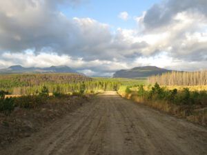 2 panorama (Perkins Peak fall colours.)