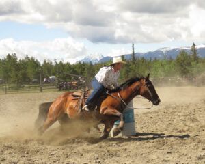 3 barrel race (Tatla Lake Gymkhana 2022.)