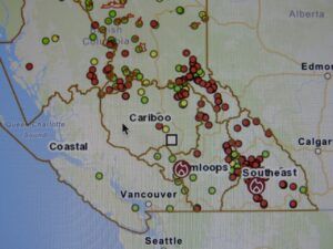 6 cariboo fires closer (Summer 2024)