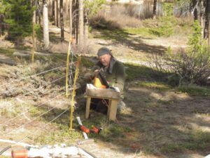 electric fence (Hip Replacement of a Wilderness Dweller.)