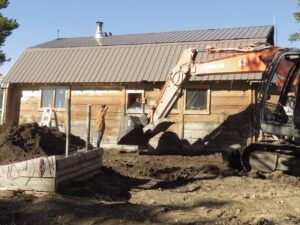 septic 7 digging hole (Hip Replacement of a Wilderness Dweller.)